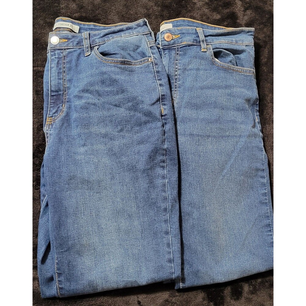 Lot Of 2 Forever 21 Size 31 Skinny Blue Jeans Woman's